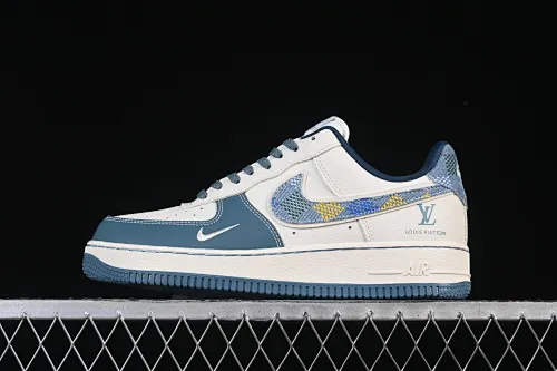 All categories Nk Air Force 1 Air Force series Nk Air Force 1 Low Air Force low-top Nike Air Force 1'07 Low LV co-branded stitching color hook Air Force 1 low-top casual sneakers DD1982-301